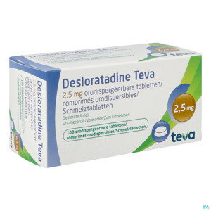 dom beholder magnet Desloratadine Teva 2,5mg Comp Orodisp 100 X 2,5mg | Pharmacie.be